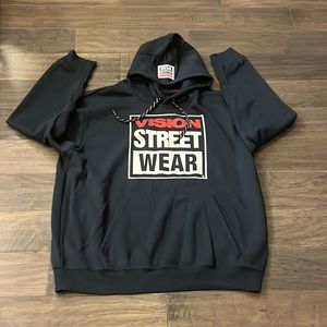 Vision Street Wear VSW Hoodie Sweatshirt skate skateboard Navy Blue new Mens XL